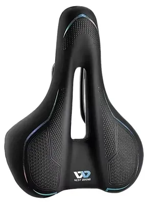 Obrázok produktu pre Sedlo na bicykel, vodeodolná koža, tlmič nárazov, 152 kusov