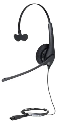 Produktbild von Jabra Biz 1500 Quick Disconnect On-Ear Mono Headset - Corded Headphone with Noise-Cancelling Microphone and Volume Spike Protection for Deskphones, Black – Schnelle Abmeldung