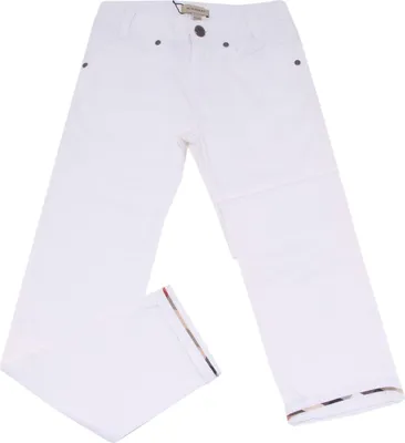 Immagine prodotto di 4090U pantalone bimbo BURBERRY cotone bianco white pant trouser boy