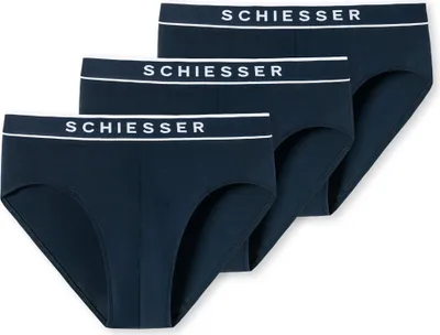 Produktbild von Schiesser 3er Pack 95/5 Organic Baumwolle Rio Slip / Unterhose Sportlicher Webgummibund mit kontraststarkem Logo , Bequeme Beinausschnitte, Angenehm weich und formstabil