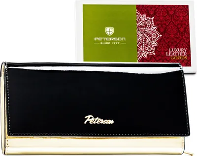 Produktbild von Peterson Geldbörse sk. PTN 1N-409-3920 Schwarz-Gold