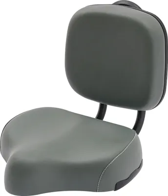 Image de Selle de vélo, extra large, dossier réglable, gris