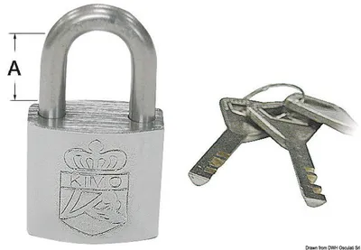 Immagine prodotto di Lucchetto in acciaio VA 50x31 mm , 1 pezzo