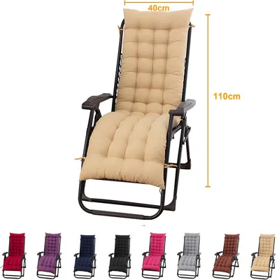 Obrázek produktu pro （40 × 110 cm，Beige）Anti-slip zahradní nábytek pad zahradní židle polštář židle polštářek s vysokým opěradlem židle polštářky polštářky s 6 popruhy pro terasu houpací židle zahradní židle jídelní židle