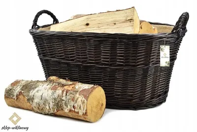Produktbild von Sklep Wiklinowy Holzkorb Korb für Kamin 60 cm braun