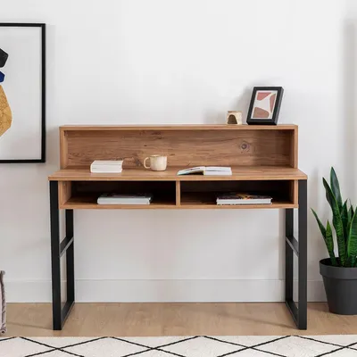 Image de Tramonti - Bureau, 120x55x96h cm Noyer Brun, 4 Étagères