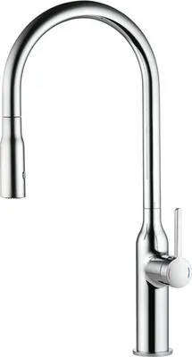 Produktbild von Naber KWC Küchenarmatur Sin 3 mit herausziehbarer Schlauchbrause chrom, Hochdruck