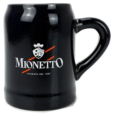 Produktbild von 2x Mionetto Tasse - schwarze Glas Tasse / Becher 2er Mionetto Prosecco