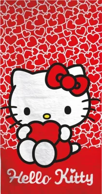 Zdjęcie produktu dla Ręcznik plażowy Hello Kitty 140x70 cm Miękki ręcznik kąpielowy dla fanów