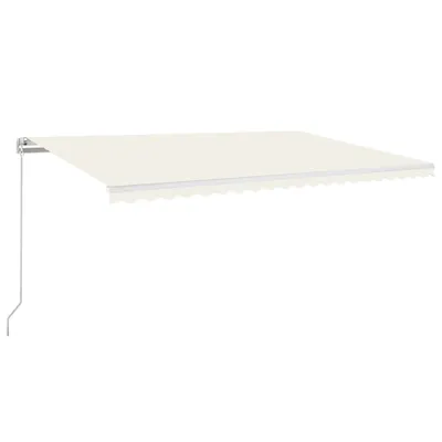 Produktbild von vidaXL Markise Manuell Einziehbar mit LED 500x350 cm Creme