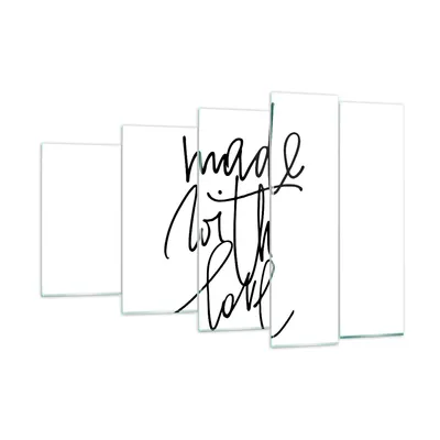 Produktbild von Bilder auf glas - 5 Teile - Erstellt mit Liebe - 150x100cm - Glasbilder - Wandbilder - Bilder - zum Aufhängen bereit - Wanddekoration aus Glas - Glas Bilder - Wandbild auf Glas - GEG150x100-4499