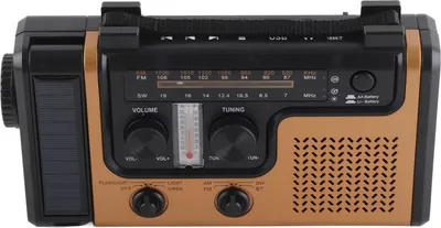 Produktbild von Tragbares LED-Solar-Handkurbelradio 2000mAh AM FM SW Notfall-Wetterradio mit Taschenlampe