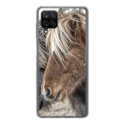 Produktbild von MuchoWow® Handyhülle Schutzhülle Hülle für Samsung Galaxy A12 Pferde - Natur - Makro Silikon Softcase Handy Hülle - Bild