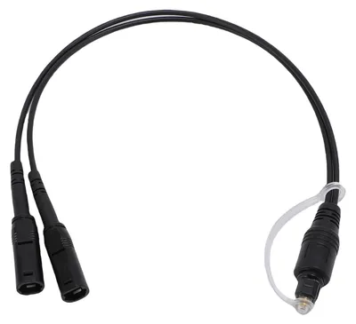Obrázek produktu pro Optický audio kabel 1 v 2 výstupy, konektor na zásuvku SPDIF, optický rozbočovač pro digitální výkonové zesilovače a stereo systémy