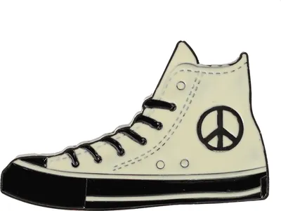 Produktbild von Lose Gürtelschnalle - auswechselbare Schnalle für Gürtel - Wechselschnalle - Schuh 2 - Peace - weiß