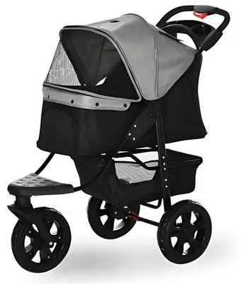 Produktbild von Faltbarer Hunde-Buggy – Robuste Konstruktion – Geländetauglichkeit – Weiche, plüschartige Bezüge