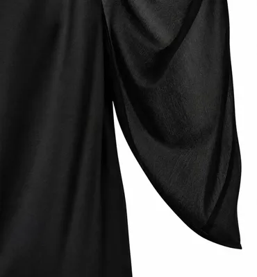 Productafbeelding van Spookachtige kinderkostuum, Halloween, capuchonmantel, mysterieus spook, donkere schaduw, feestelijke tuniek, griezelig, onheilspellend, geest, verkleedfeest, zwart, maat: 140/146, kleur: zwart