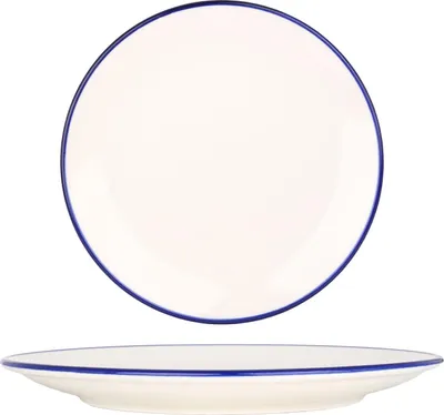 Immagine prodotto di Piatto da portata Rinart - Bordo blu - Porcellana - 27 cm