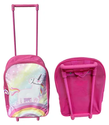 Image de Omgoods - Sac de voyage licorne pour enfants - Valise de voyage pratique avec 2 roues