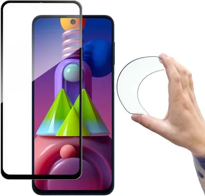 Produktbild von Wozinsky Full Cover Flexi Nano Panzerglasfolie mit Rahmen Samsung Galaxy M51 schwarz