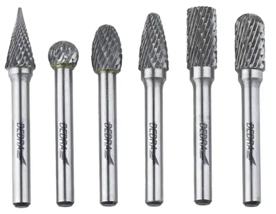 Obrázok produktu pre Kovové Frézy, Dedra 07F502 Sada 6Ks, Stopka 6Mm, Karbid Volfrámu