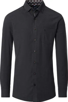 Produktbild von REDMOND Herren Flanellhemd Langarm Button-Down Modern-Fit Anthrazit XL
