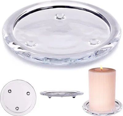 Immagine prodotto di Portacandela Candela Sottobicchiere in vetro Supporto Portacandele 10 cm