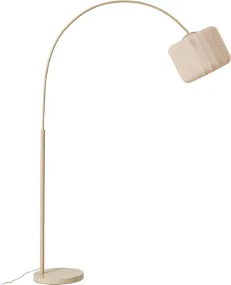 Produktbild von Lindby Bogenleuchte Helin, beige, Textil, Höhe 198,5 cm