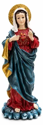 Maagd Maria Figurine 28 cm Harz handbemalt religiöses Ornament