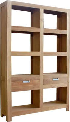 Obrázek produktu pro Teako Design police Selja z masivního teakového dřeva 210x136x35cm se zásuvkami