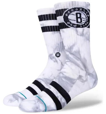 Image de Chaussettes Stance Casual NBA Nets Dyed Crew Socks "Grey" pour Unisex