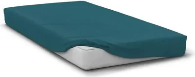 Produktbild von Spannbettlaken Mikrofaser 90 x 190 cm, 30 cm Steghöhe, Entenblau, Home Linge Passion HP72120