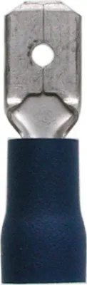 Produktbild von Flachstecker, Steckgröße 6,3 x 0,8mm isoliert, mit Isolationscrimp, ohne Rastzunge Querschnitt 1,5mm² - 2,5mm² blau - 1