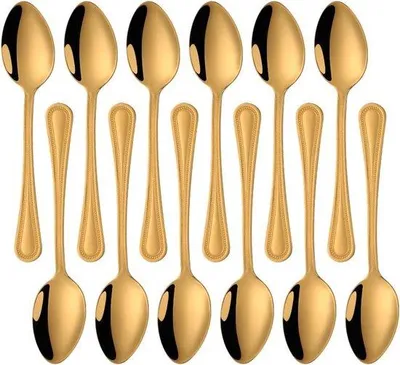 Produktbild von Famanu Teelöffel Set 12 Stück - Mattschwarz mit modernem Design