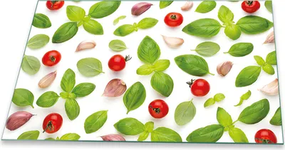 Produktbild von Herdabdeckplatte Glaskeramikkochfeld-Abdeckung Spritzschutz Glas Universal 80x52 Tomate Rot