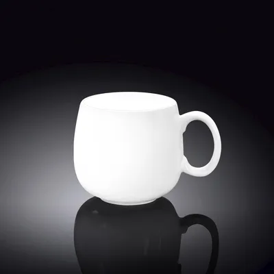 Image de Tasse Wilmax 400 ml en porcelaine blanche pour café et thé WL-993084/A