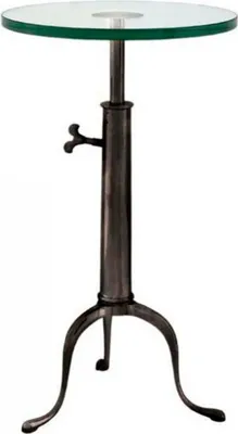 Produktbild von Casa Padrino Designer Luxus Industrial Design Beistelltisch Höhenverstellbar Bronzefarben Höhe: 63 - 76 cm, Durchmesser 40 cm - Edelstahl Tisch - Telefontisch Industrie Design - Luxus Qualität