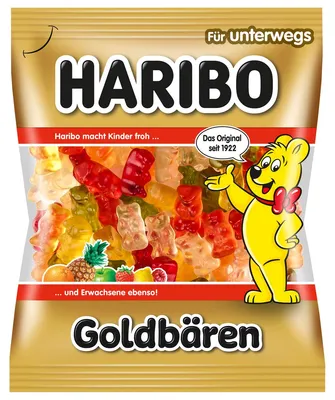 Obrázek produktu pro Haribo Zlatí medvídci v 6 různých ovocných příchutích 100g
