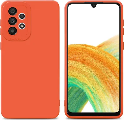 Produktbild von Cadorabo Hülle für Samsung Galaxy A33 5G Schutz Hülle in Orange TPU Silikon Etui Case Handyhülle