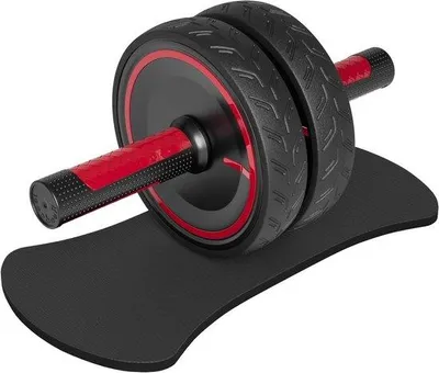 Zdjęcie produktu dla Rolka do ćwiczeń brzucha - Trening w domu - Podwójne antypoślizgowe koła - 36 x 20 x 5 cm