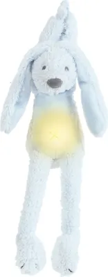 Produktbild von Happy Horse Kuscheltier Kaninchen Richie Nachtlicht mit Sound - blau - Baby Einschlafhilfe