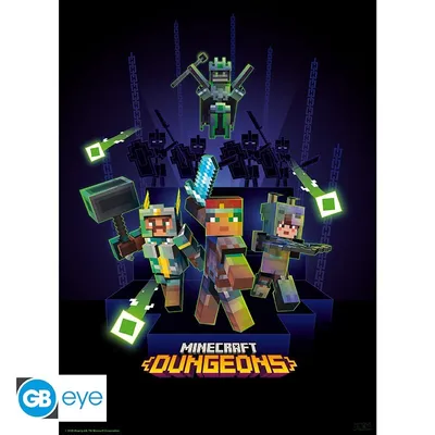 Produktbild von Minecraft Set 2 Chibi Poster: Dungeon Minecraft (52 x 38 cm)