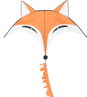 Zdjęcie produktu dla Latawiec Kinderdrachen HQ Fox 105100 Pomarańczowy 145 x 110 cm + ogon z frędzlami 350 cm