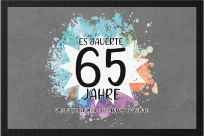 Produktbild von Es Dauerte 65 Jahre Um So Wunderbar Zu Werden Fußmatte Geburtstagsgeschenk 65 Jahre Alt Humor