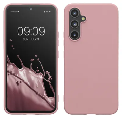 Produktbild von kwmobile Hülle für Samsung Galaxy A54 5G TPU Case - Handyhülle unterstützt kabelloses Laden, flexible Schutzhülle, gummiertes Cover in Altrosa