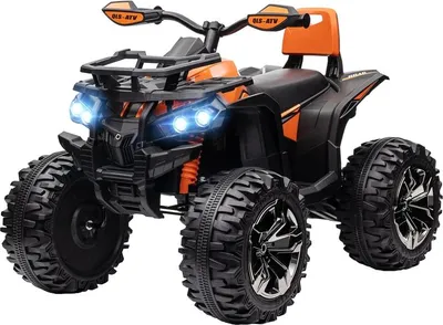 Produktbild von Fortuna Lai 12V Kinderfahrzeug mit Vorwärts-, Rückwärtsfunktion, MP3-Musikplayer, Scheinwerfer, 3-8 km/h, 3-5 Jahre, Orange