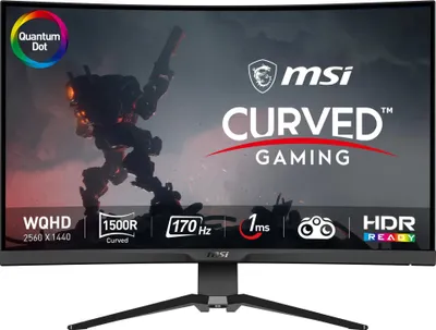 Produktbild von MSI MAG 325CQRF QD, 80 cm (31.5"), 2560 x 1440 Pixel, Wide Quad HD, 1 ms, Schwarz