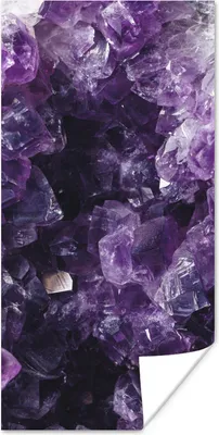 Produktbild von MuchoWow® Poster Amethyst - Edelsteine - Mineralien 60x120 cm - Wandschmuck