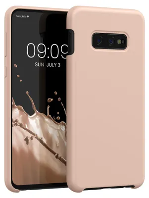 Produktbild von kwmobile Handyhülle für Samsung Galaxy S10e Hülle - Case Silikon - Kabelloses Laden - Schutzhülle Cover in Altrosa