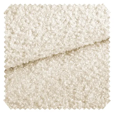 Productafbeelding van novely® CENTRO Bouclé meubelstof, heerlijk zacht, volumineus, waterafstotend, bekledingsstof | Per meter | 1 meter - Kleur: 01 Crème
